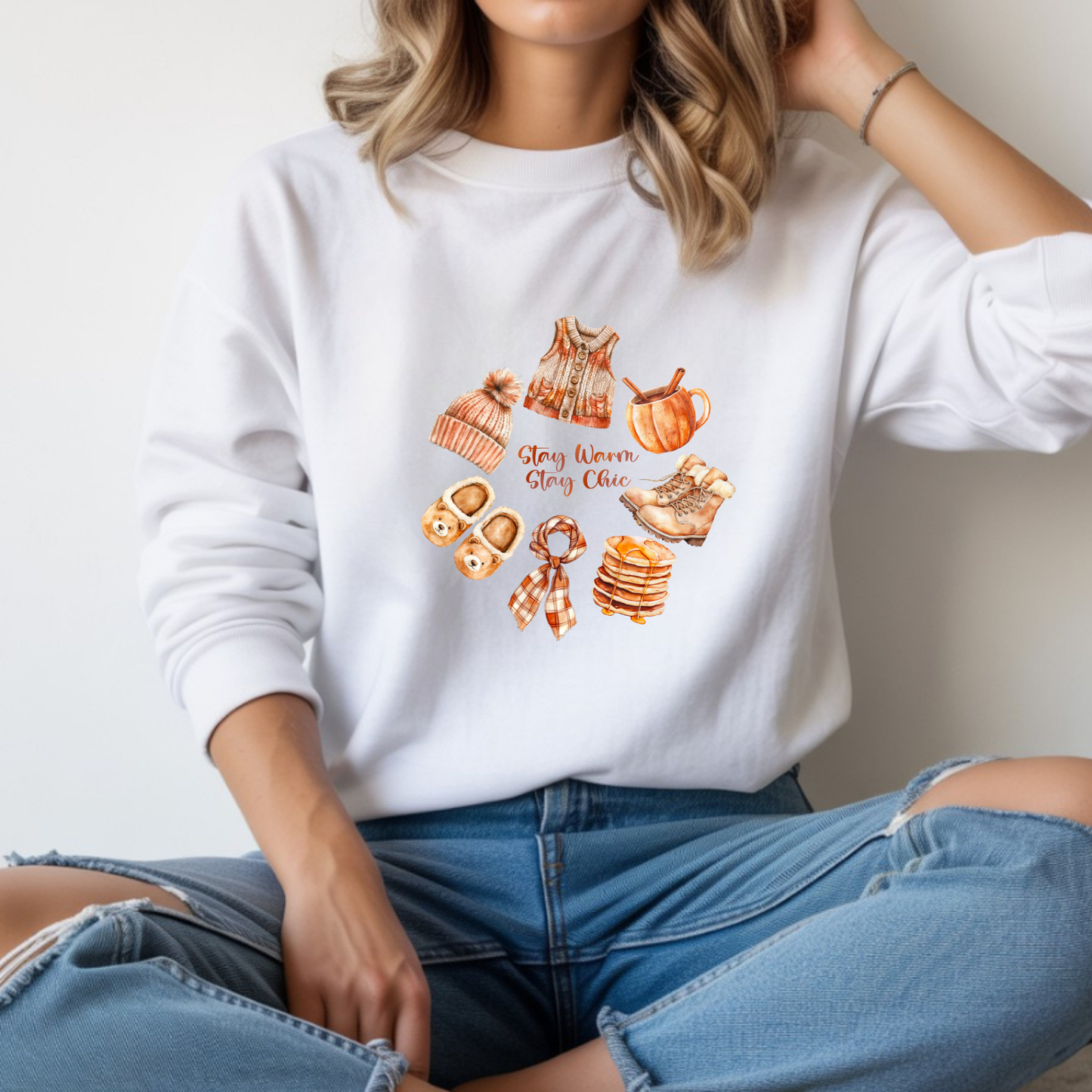 Stay Warm Stay Chic Sweatshirt | Fall Fashion Sweater for Women | Cozy Boutique Hoodie