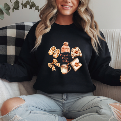 Pajama Posse Party Sweatshirt | Cute Cozy Loungewear for Women | Sleepover Hoodie