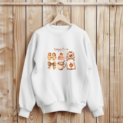 Cozy Crew – Fall Aesthetic Sweatshirt | Autumn Cozy Graphic Hoodie | Cute Comfy Fall Outfit