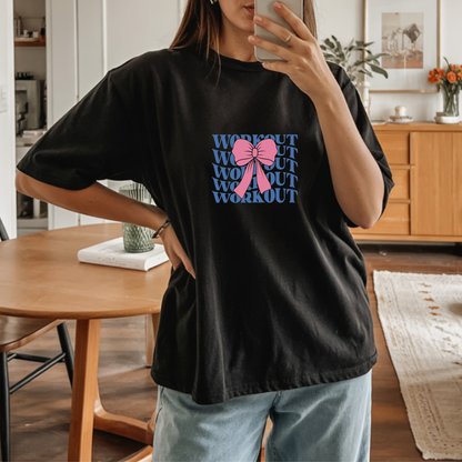 Workout, But Make It Cute Tee | Heavyweight Oversized Workout Shirt | Cute Gym Tee for Women