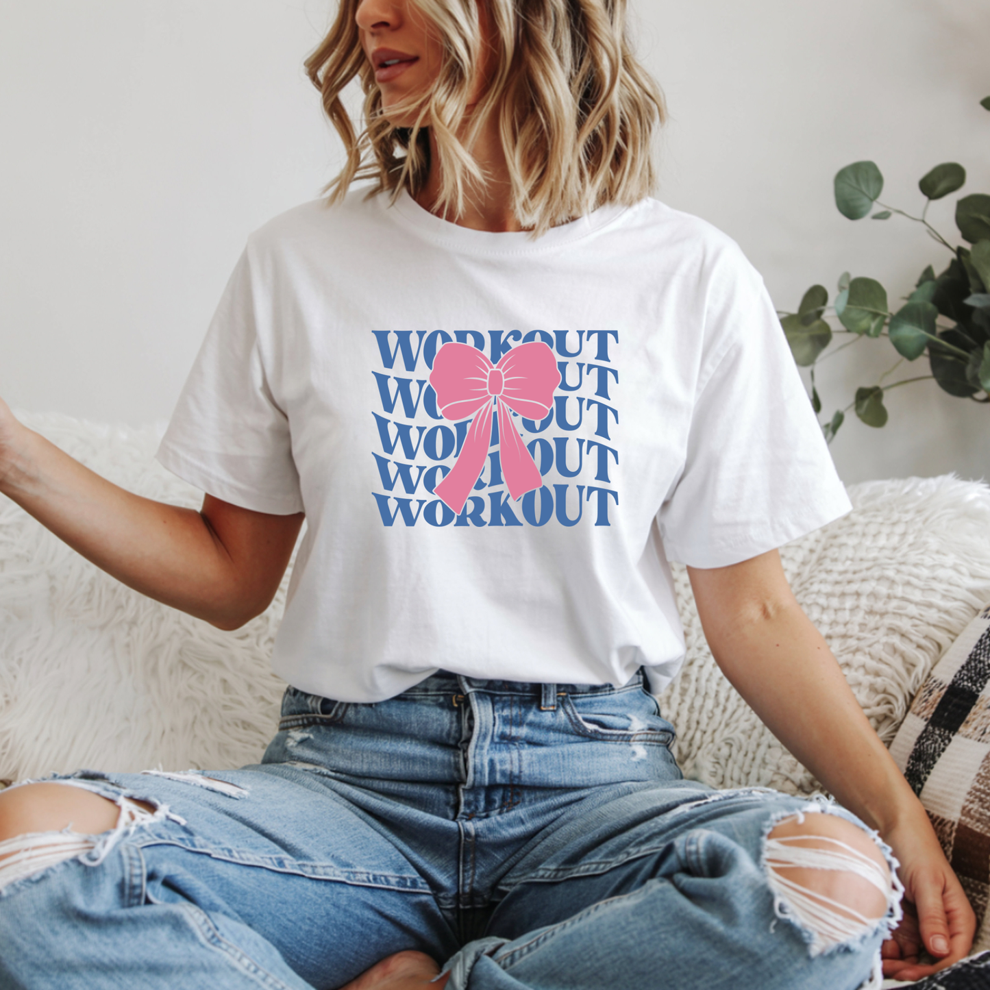 Workout, But Make It Cute Tee | Heavyweight Oversized Workout Shirt | Cute Gym Tee for Women