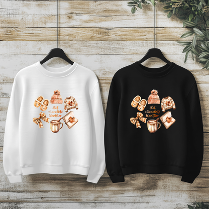 Hot Chocolate Weather Sweatshirt | Cozy Fall Sweatshirt for Women | Autumn Aesthetic Sweater